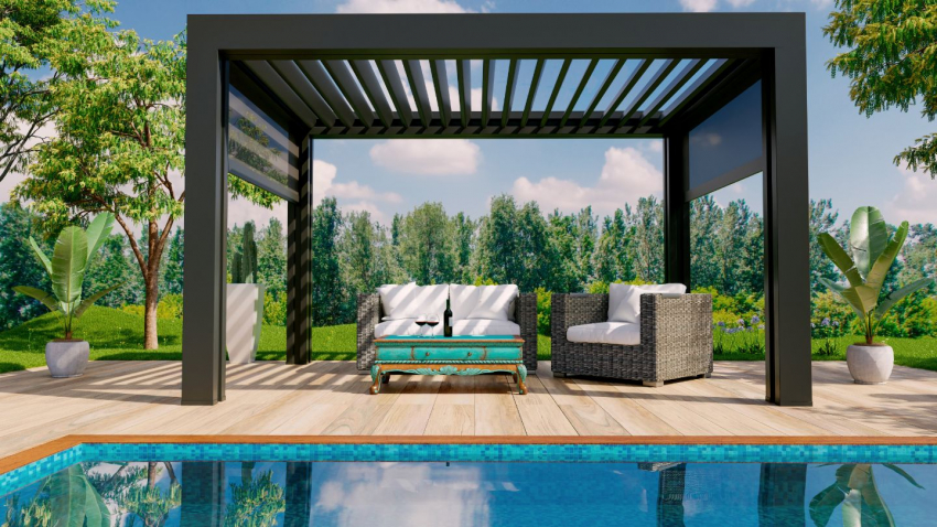 Backyard landscaping