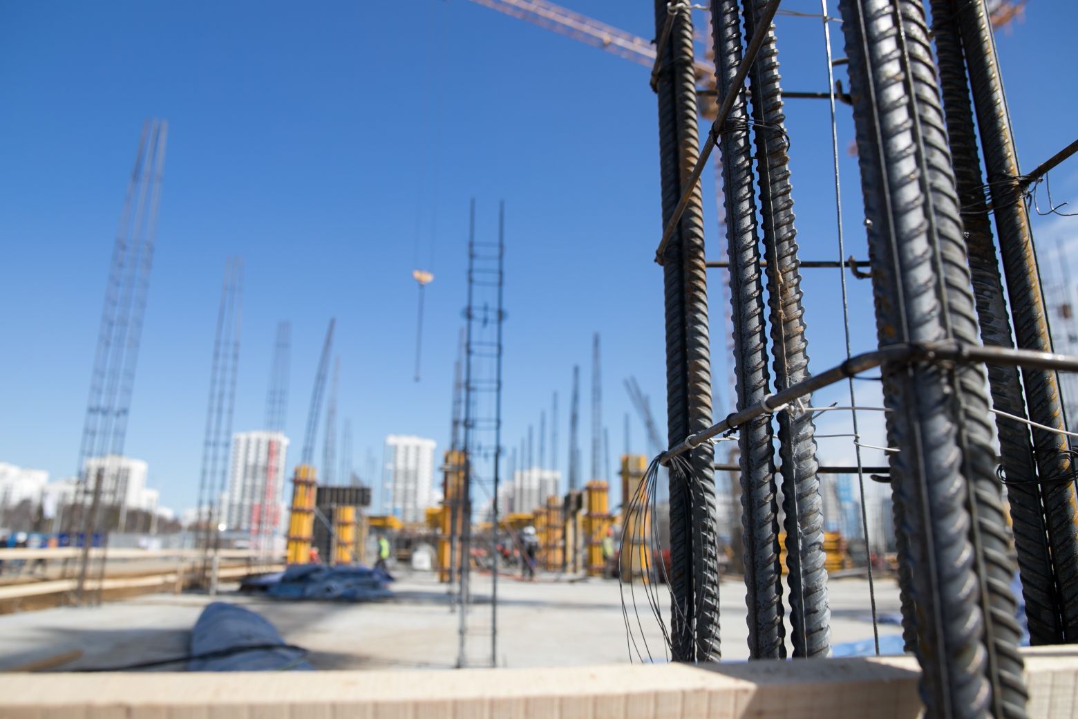 Rebar construction outside